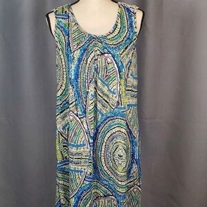 Kim Rodgers sleeveless dress, multicolored, size S